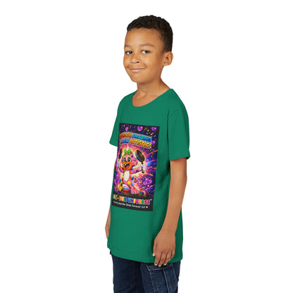 Panz™ Youth Short Sleeve Tee – "Differently Amazing & Loudly Autistic!" Graphic | Smile Universe Collection