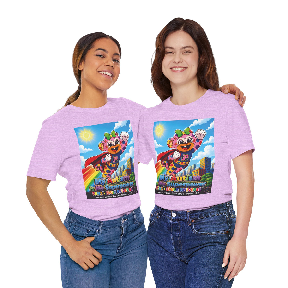 Panz™ Unisex Jersey Short Sleeve Tee – "My Autism is My Superpower" Graphic | Smile Universe Collection