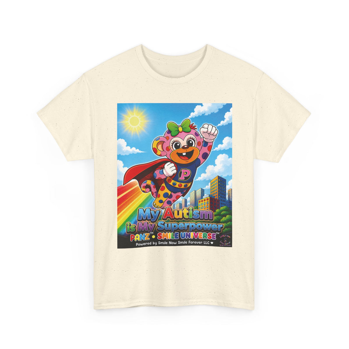 Panz™ Unisex Heavy Cotton™ Tee – "My Autism is My Superpower" Graphic | Smile Universe Collection