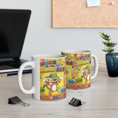 Potz™ Ceramic Mug – "My ADHD Brain is Full of Brilliant Ideas!" Graphic Coffee Mug | Smile Universe Collection