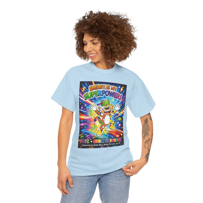 Potz™ Unisex Heavy Cotton™ Tee – "Energy is My Superpower!" Graphic Tee | Smile Universe Collection