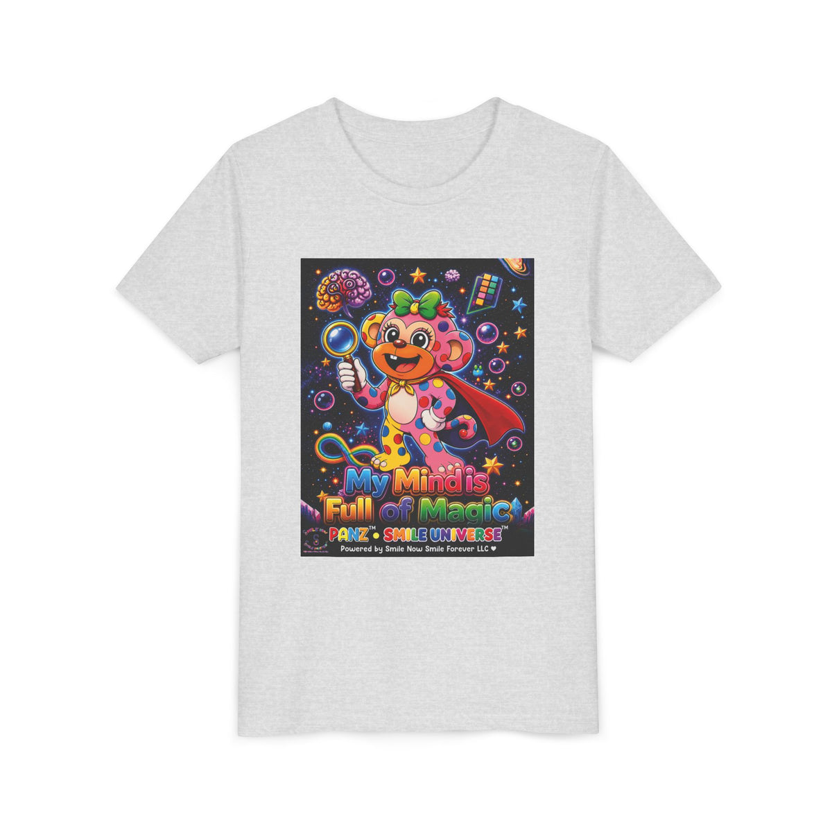 Panz™ Youth Short Sleeve Tee – "My Mind is Full of Magic" Graphic | Smile Universe Collection