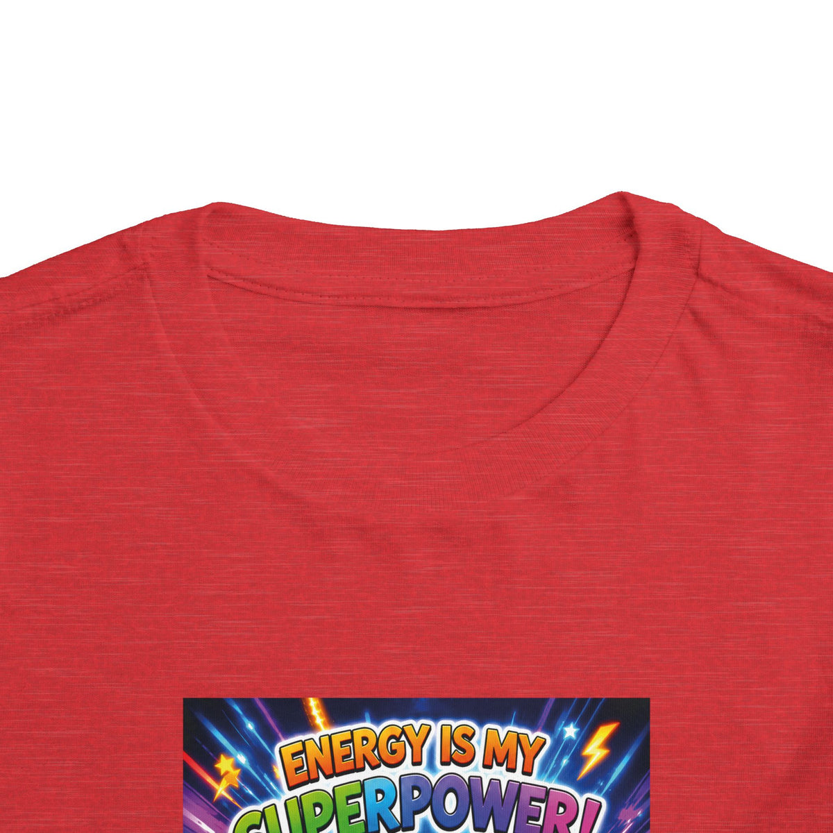 Potz™ Toddler Short Sleeve Tee – "Energy is My Superpower!" Graphic Tee | Smile Universe Collection