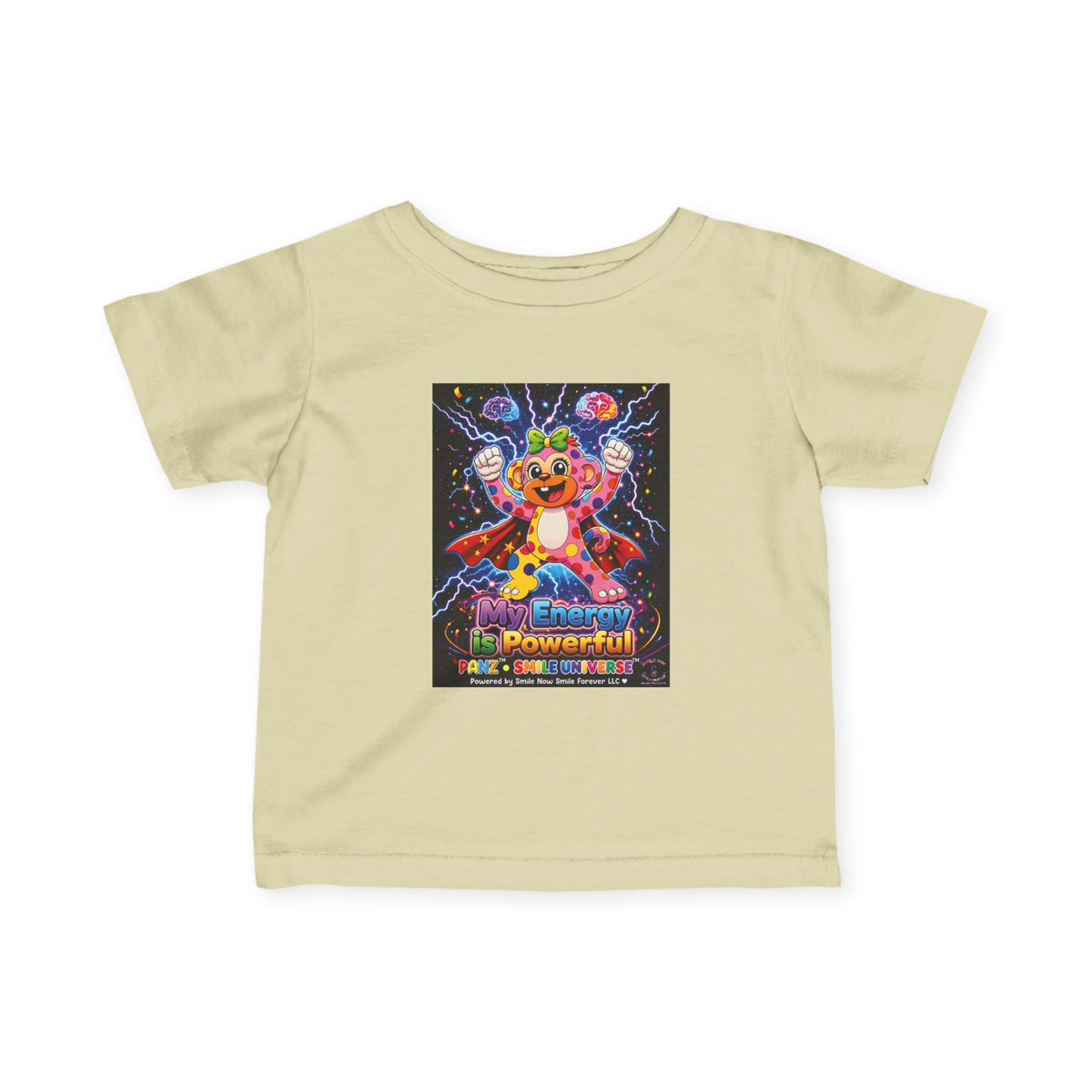 Panz™ Infant Fine Jersey Tee – "My Energy is Powerful" Graphic Tee | Smile Universe Collection