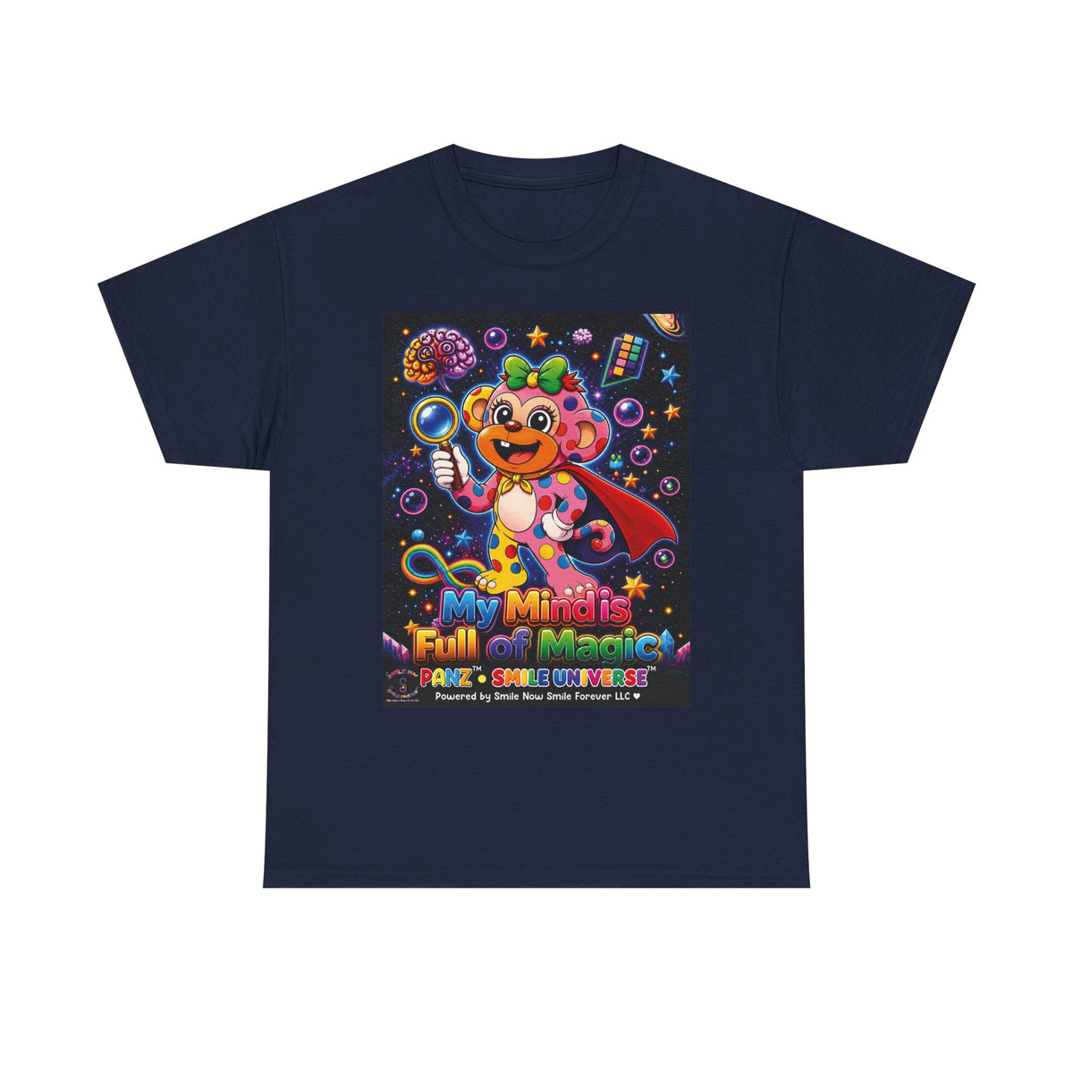 Panz™ Unisex Heavy Cotton™ Tee – "My Mind is Full of Magic" Graphic | Smile Universe Collection