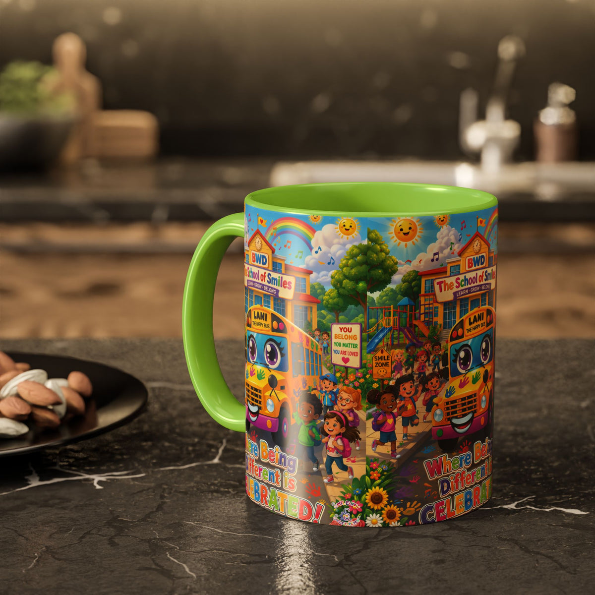 Lani™ Colorful Mug (11oz & 15oz) – "Where Being Different is CELEBRATED!" Graphic