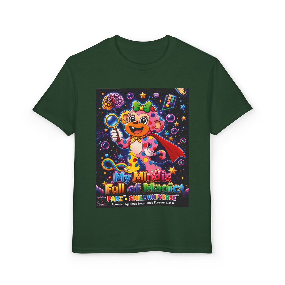 Panz™ Youth DryBlend® T-Shirt – "My Mind is Full of Magic" Graphic | Smile Universe Collection