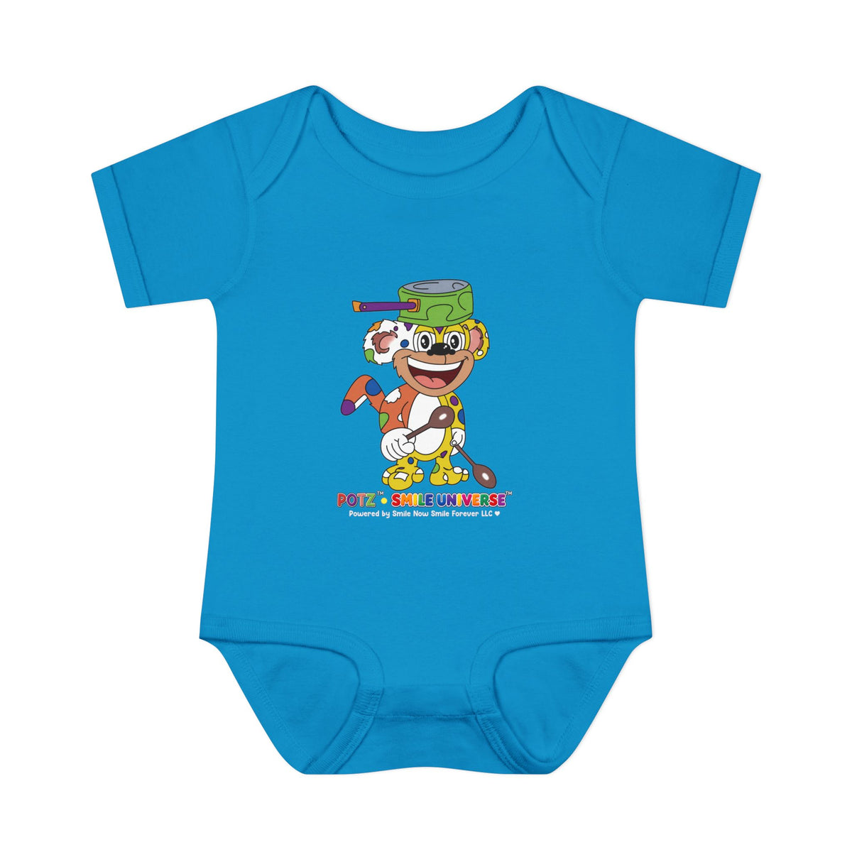 Potz™ Infant Baby Rib Bodysuit – Playful Chef Graphic Onesie | Smile Universe Collection