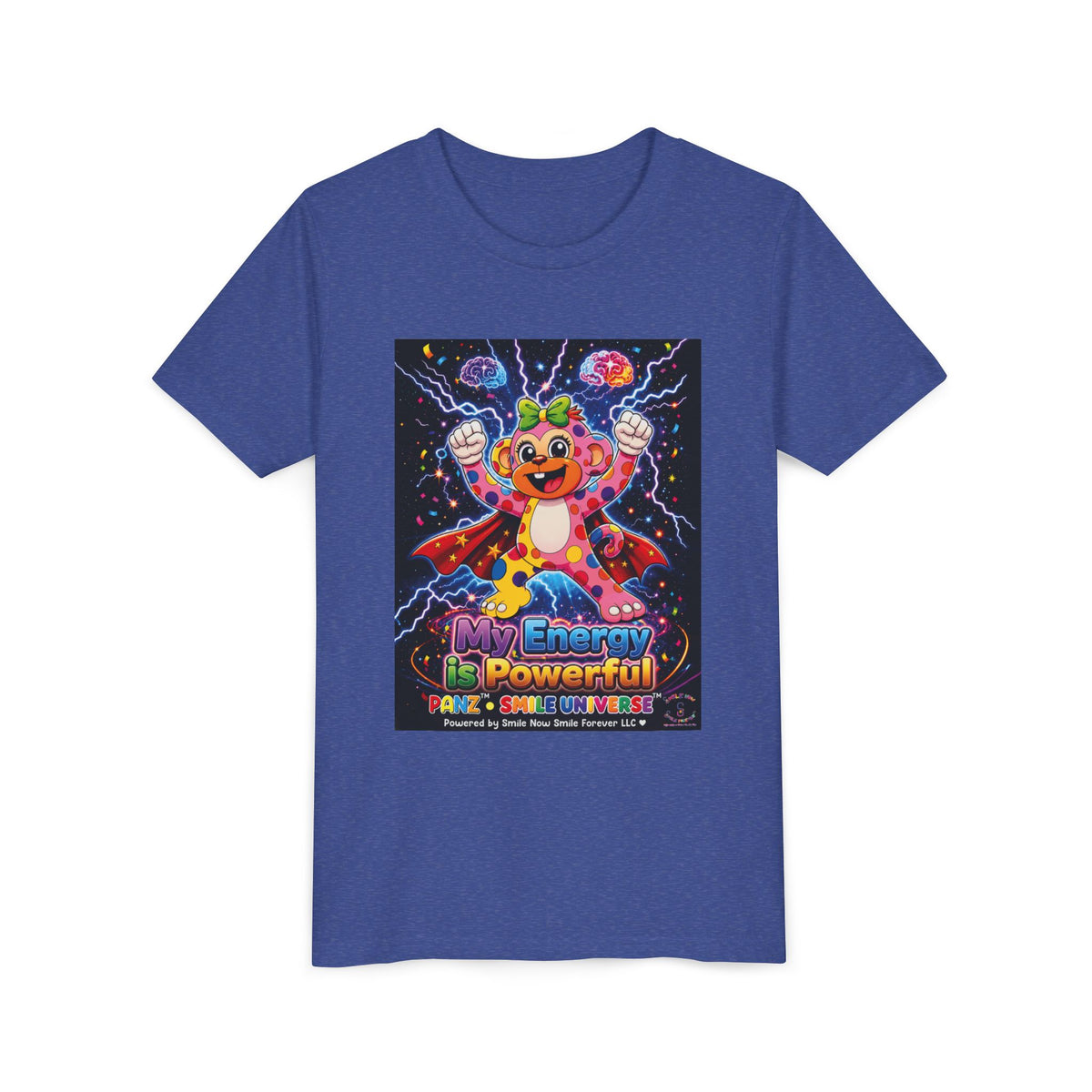Panz™ Youth Short Sleeve Tee – "My Energy is Powerful" Graphic Tee | Smile Universe Collection