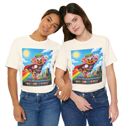 Panz™ Unisex Jersey Short Sleeve Tee – "My Autism is My Superpower" Graphic | Smile Universe Collection