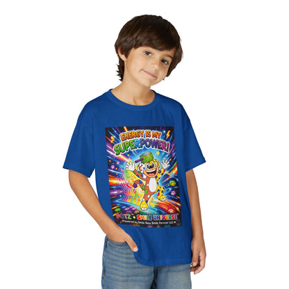 Potz™ Youth DryBlend® T-Shirt – "Energy is My Superpower!" Graphic Tee | Smile Universe Collection