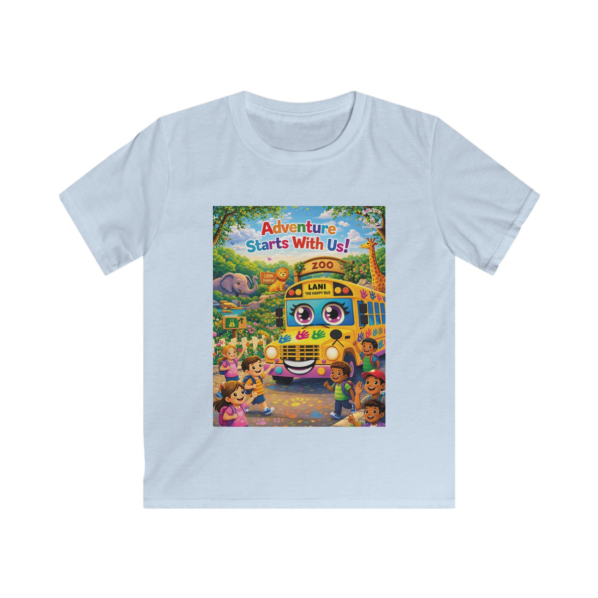 Lani™ Kids Softstyle Tee – "Adventure Starts With Us!" Graphic
