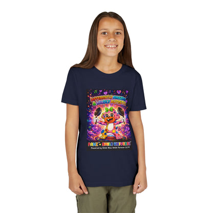Panz™ Youth Short Sleeve Tee – "Differently Amazing & Loudly Autistic!" Graphic | Smile Universe Collection