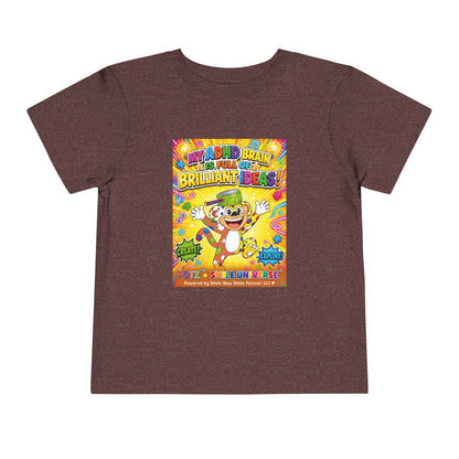 Potz™ Toddler Short Sleeve Tee – "My ADHD Brain is Full of Brilliant Ideas!" Graphic Tee | Smile Universe Collection