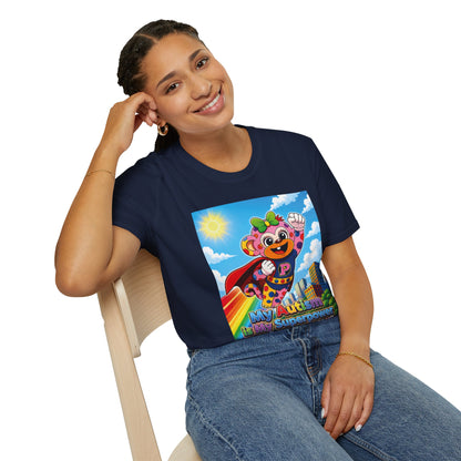 Panz™ Unisex Softstyle T-Shirt – "My Autism is My Superpower" Graphic | Smile Universe Collection