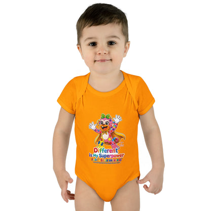 Panz™ Infant Baby Rib Bodysuit – "Different is My Superpower" Graphic | Smile Universe Collection