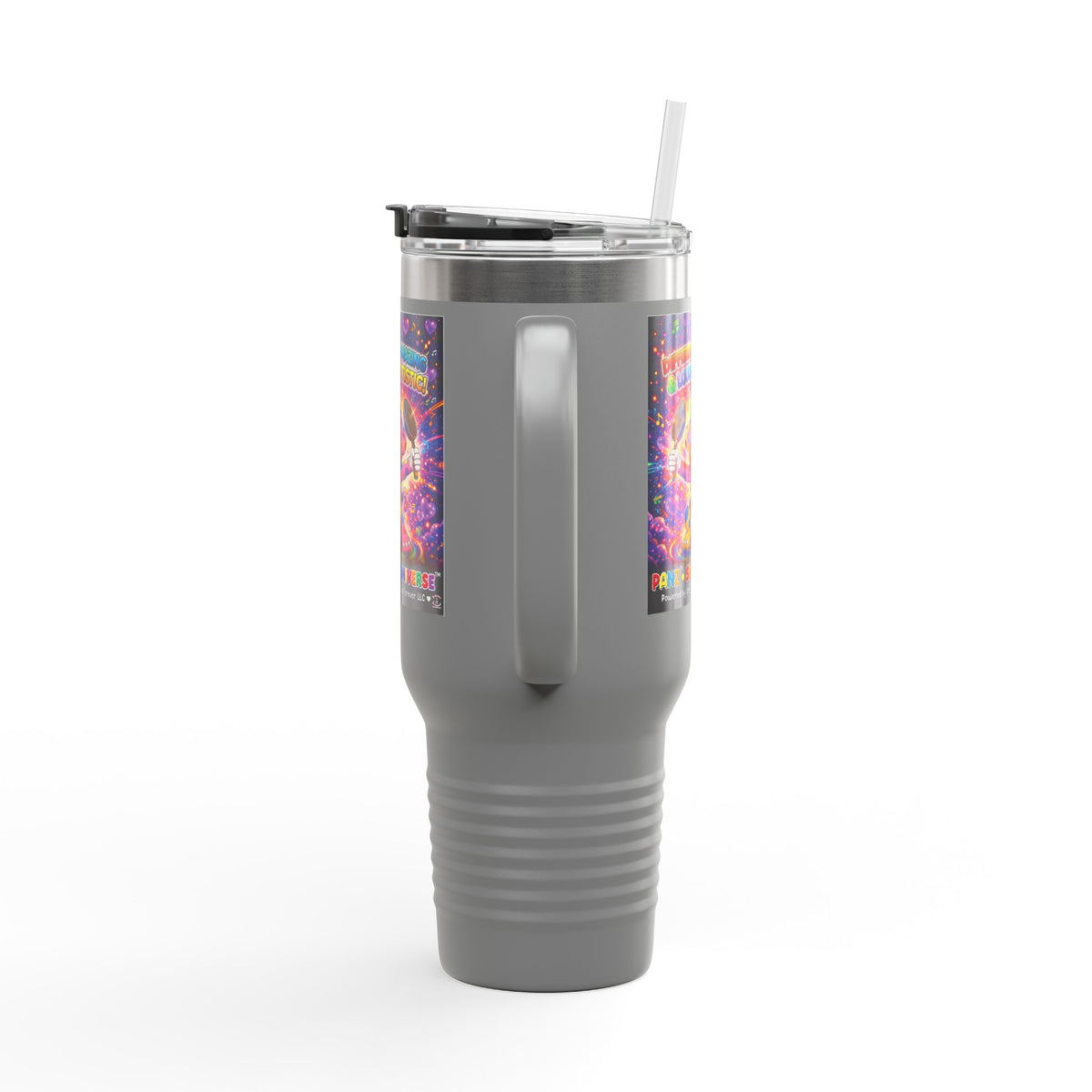 Panz™ 40oz Insulated Travel Mug – "Differently Amazing & Loudly Autistic!" Graphic | Smile Universe Collection