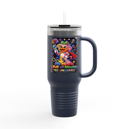 Panz™ 40oz Insulated Travel Mug – "My Mind is Full of Magic" Graphic | Smile Universe Collection