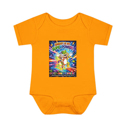 Potz™ Infant Baby Rib Bodysuit – "Energy is My Superpower!" Graphic Onesie | Smile Universe Collection