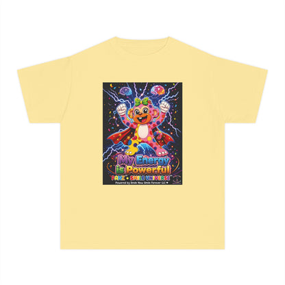 Panz™ Youth Midweight Tee – "My Energy is Powerful" Graphic Tee | Smile Universe Collection