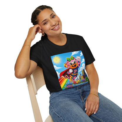 Panz™ Unisex Softstyle T-Shirt – "My Autism is My Superpower" Graphic | Smile Universe Collection
