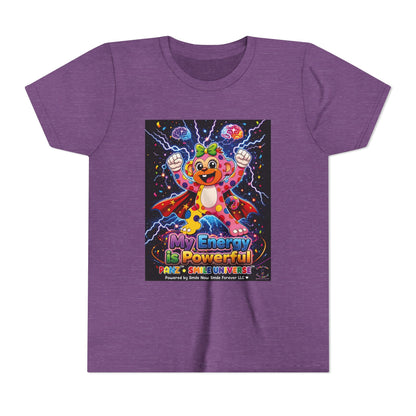 Panz™ Youth Short Sleeve Tee – "My Energy is Powerful" Graphic Tee | Smile Universe Collection