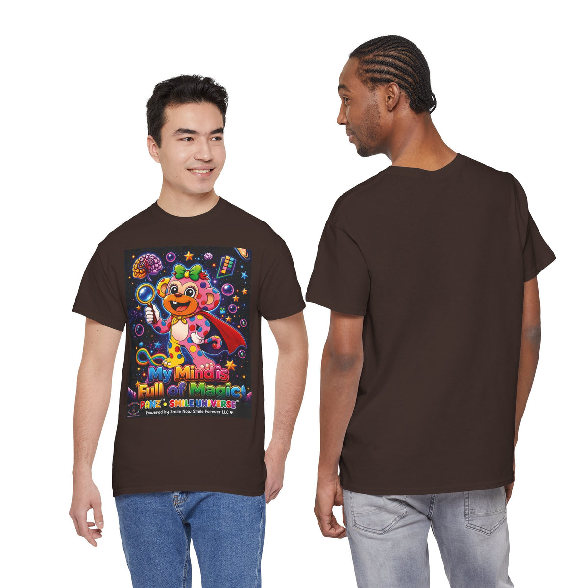 Panz™ Unisex Heavy Cotton™ Tee – "My Mind is Full of Magic" Graphic | Smile Universe Collection