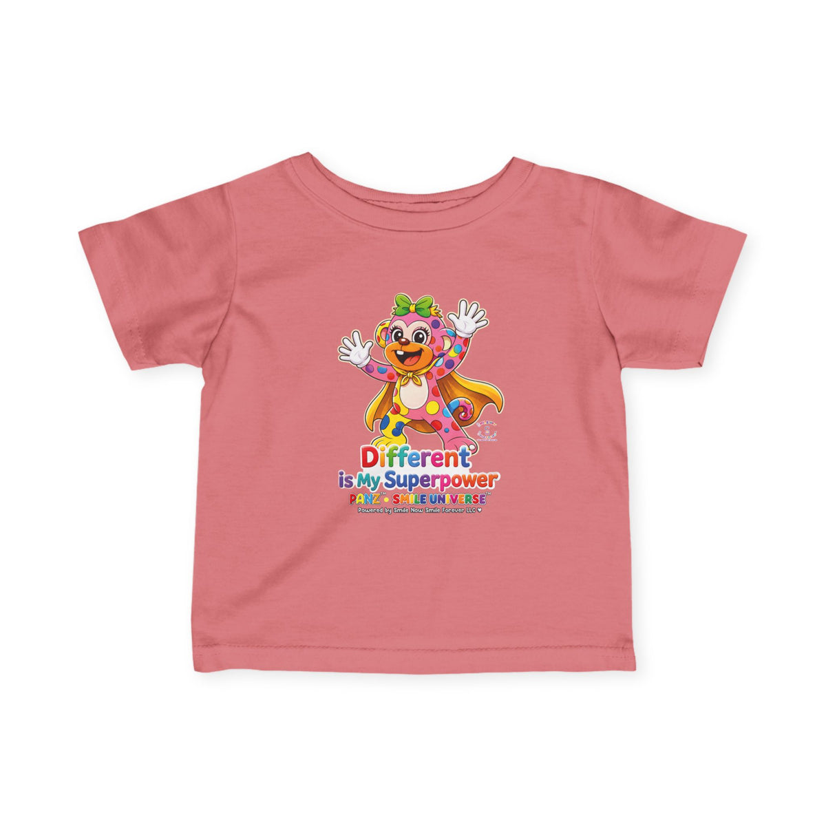 Panz™ Infant Fine Jersey Tee – "Different is My Superpower" Graphic | Smile Universe Collection