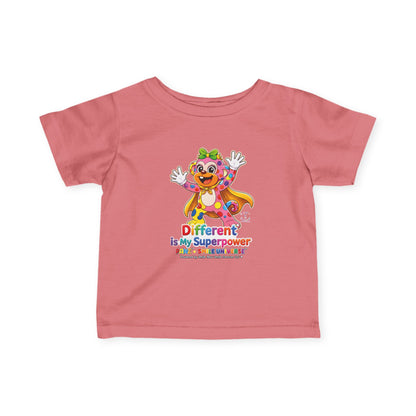 Panz™ Infant Fine Jersey Tee – "Different is My Superpower" Graphic | Smile Universe Collection