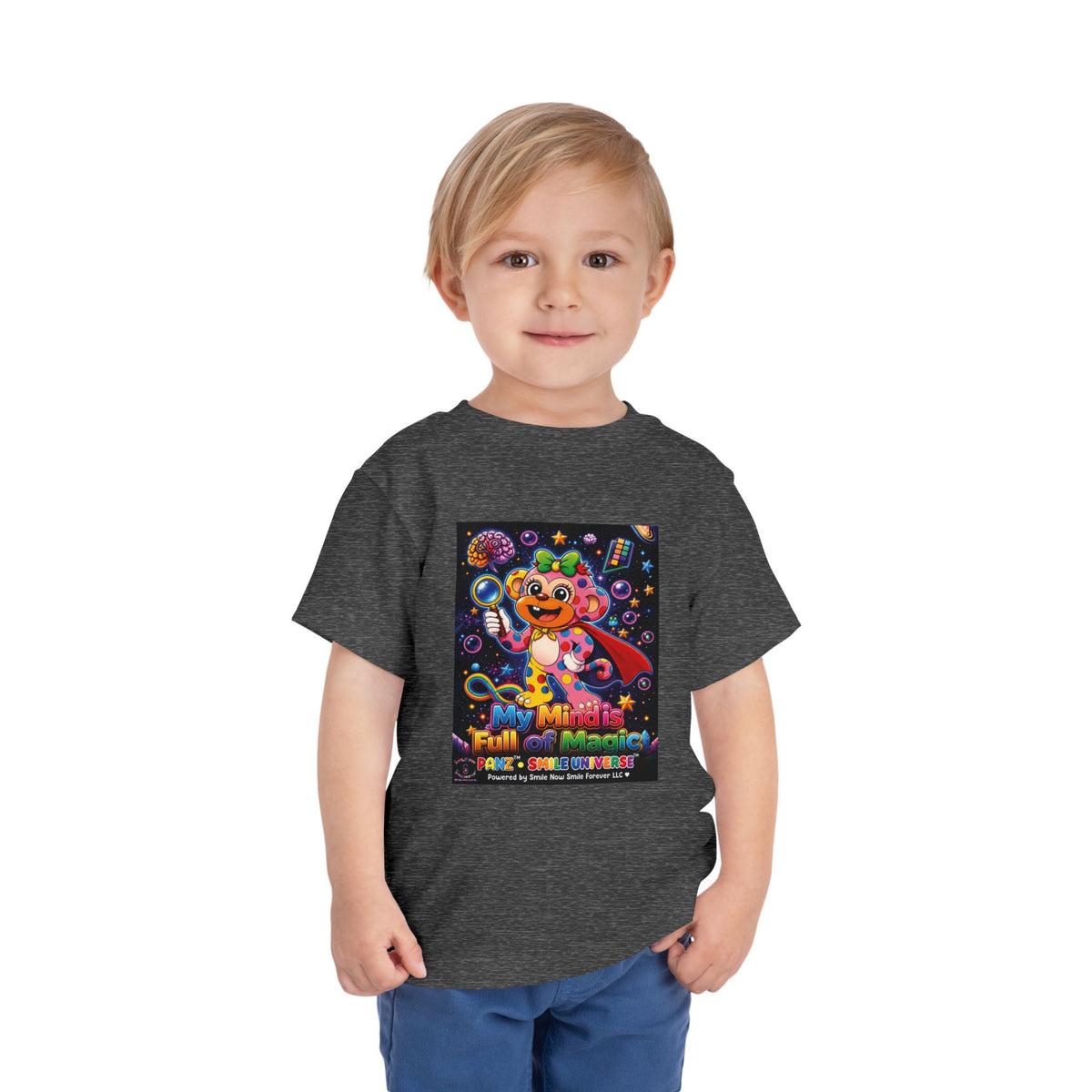 Panz™ Toddler Short Sleeve Tee – "My Mind is Full of Magic" Graphic | Smile Universe Collection