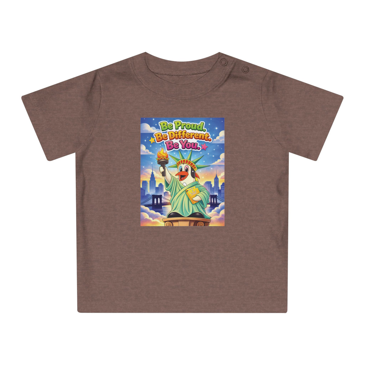TuBz™ "Be Proud. Be Different. Be You." Baby T- Shirt - Cute Inspirational Infant Tee