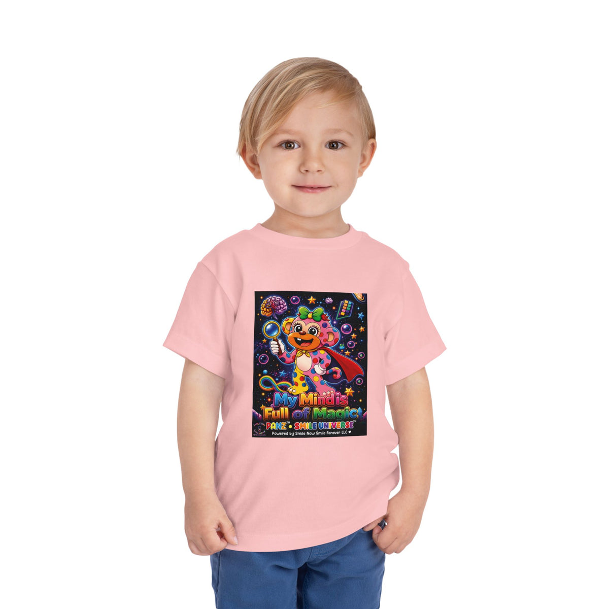 Panz™ Toddler Short Sleeve Tee – "My Mind is Full of Magic" Graphic | Smile Universe Collection
