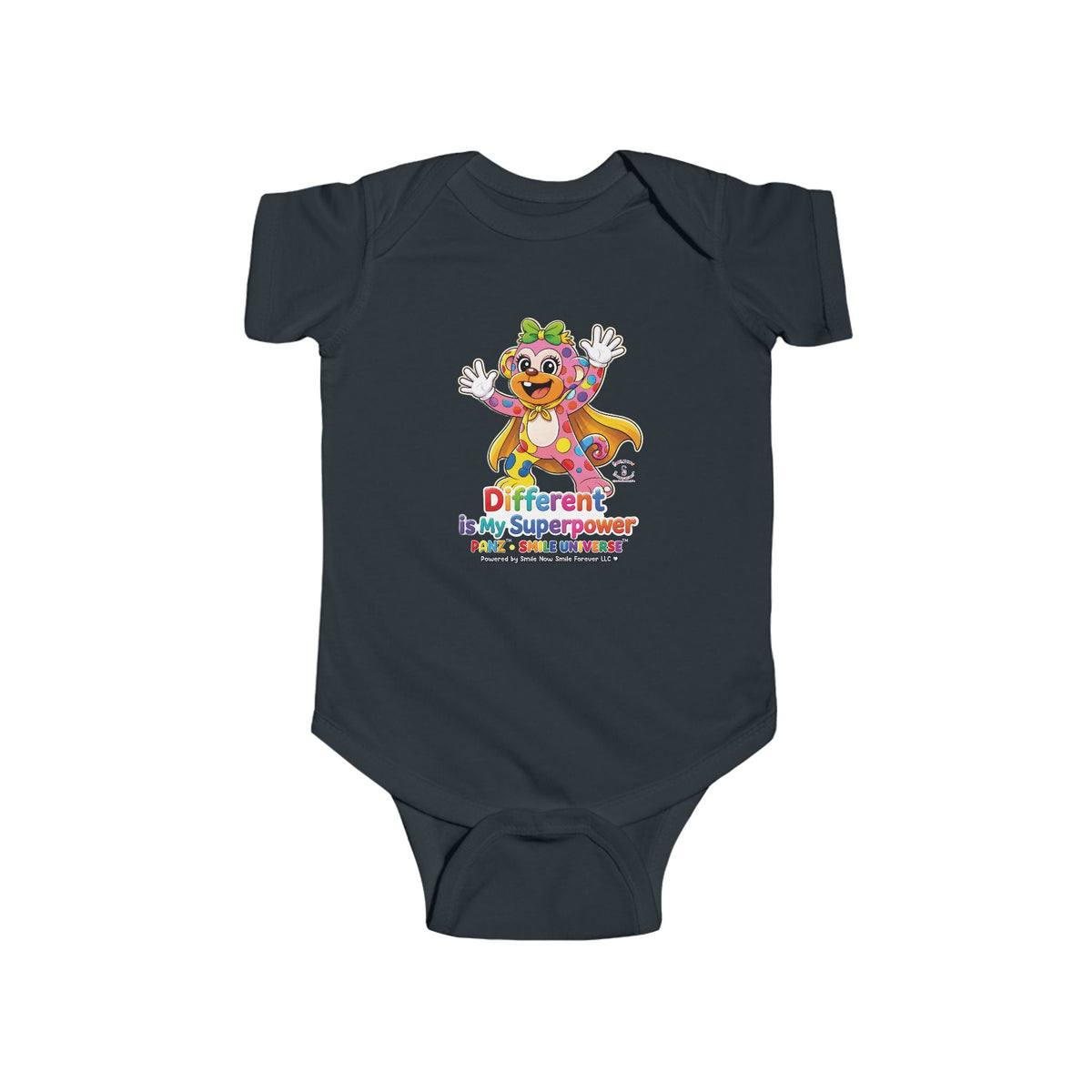 Panz™ Infant Fine Jersey Bodysuit – "Different is My Superpower" Graphic | Smile Universe Collection