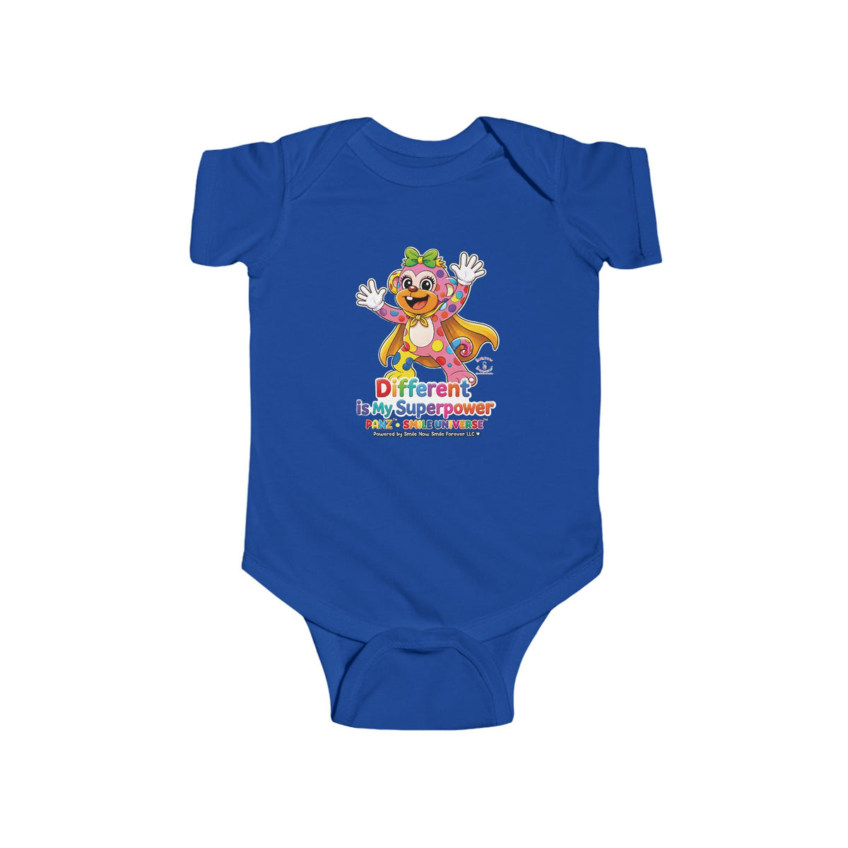 Panz™ Infant Fine Jersey Bodysuit – "Different is My Superpower" Graphic | Smile Universe Collection