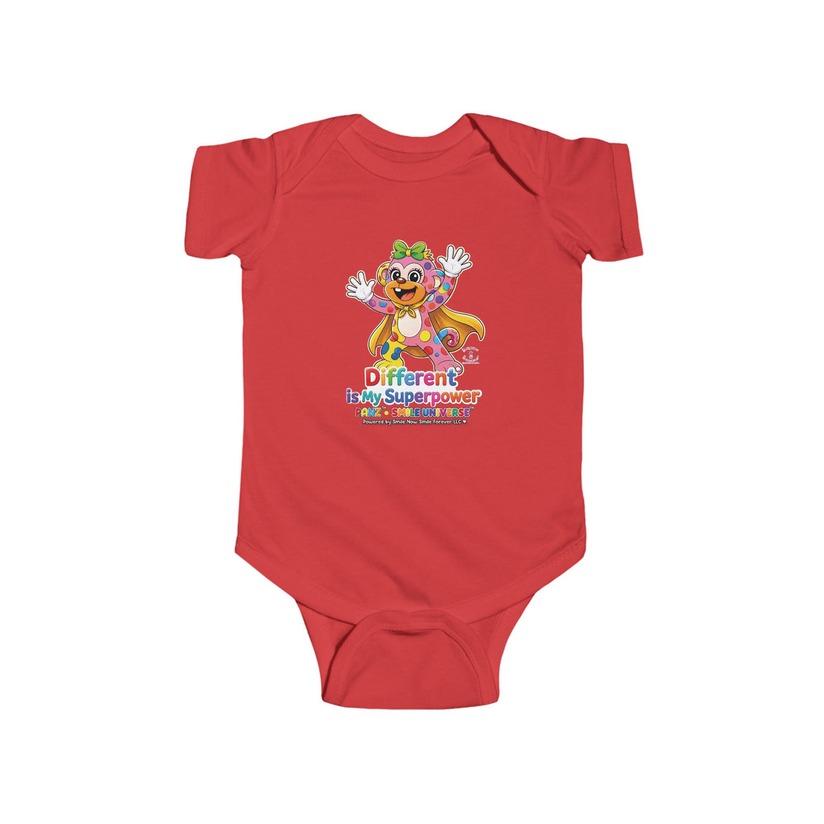 Panz™ Infant Fine Jersey Bodysuit – "Different is My Superpower" Graphic | Smile Universe Collection