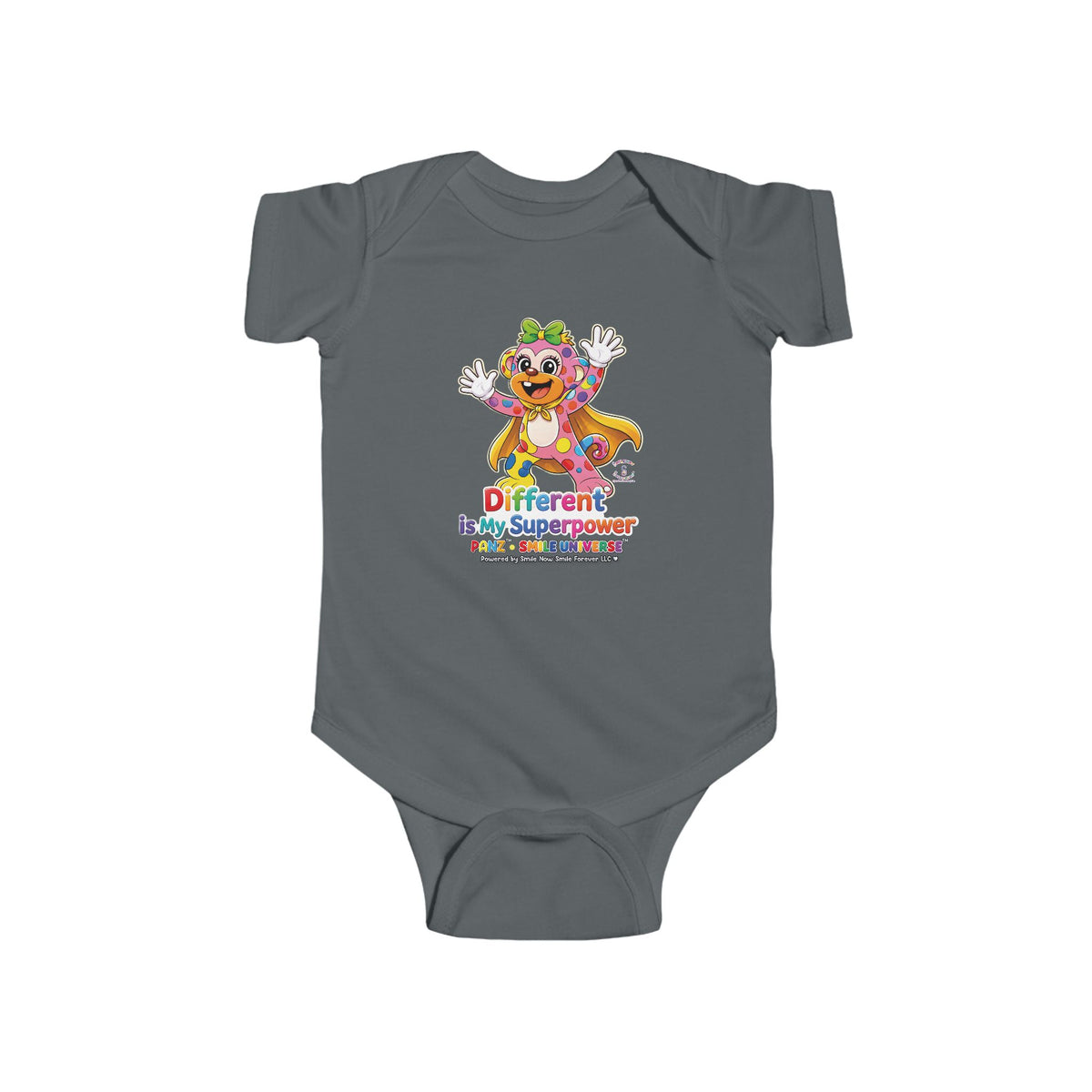 Panz™ Infant Fine Jersey Bodysuit – "Different is My Superpower" Graphic | Smile Universe Collection