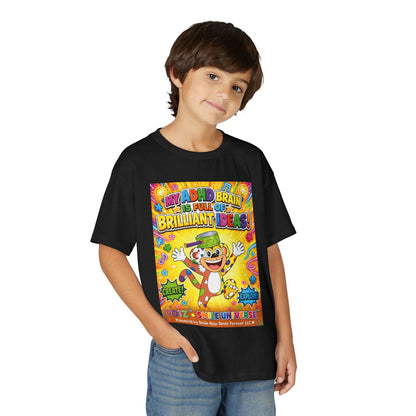 Potz™ Youth DryBlend® T-Shirt – "My ADHD Brain is Full of Brilliant Ideas!" Graphic Tee | Smile Universe Collection