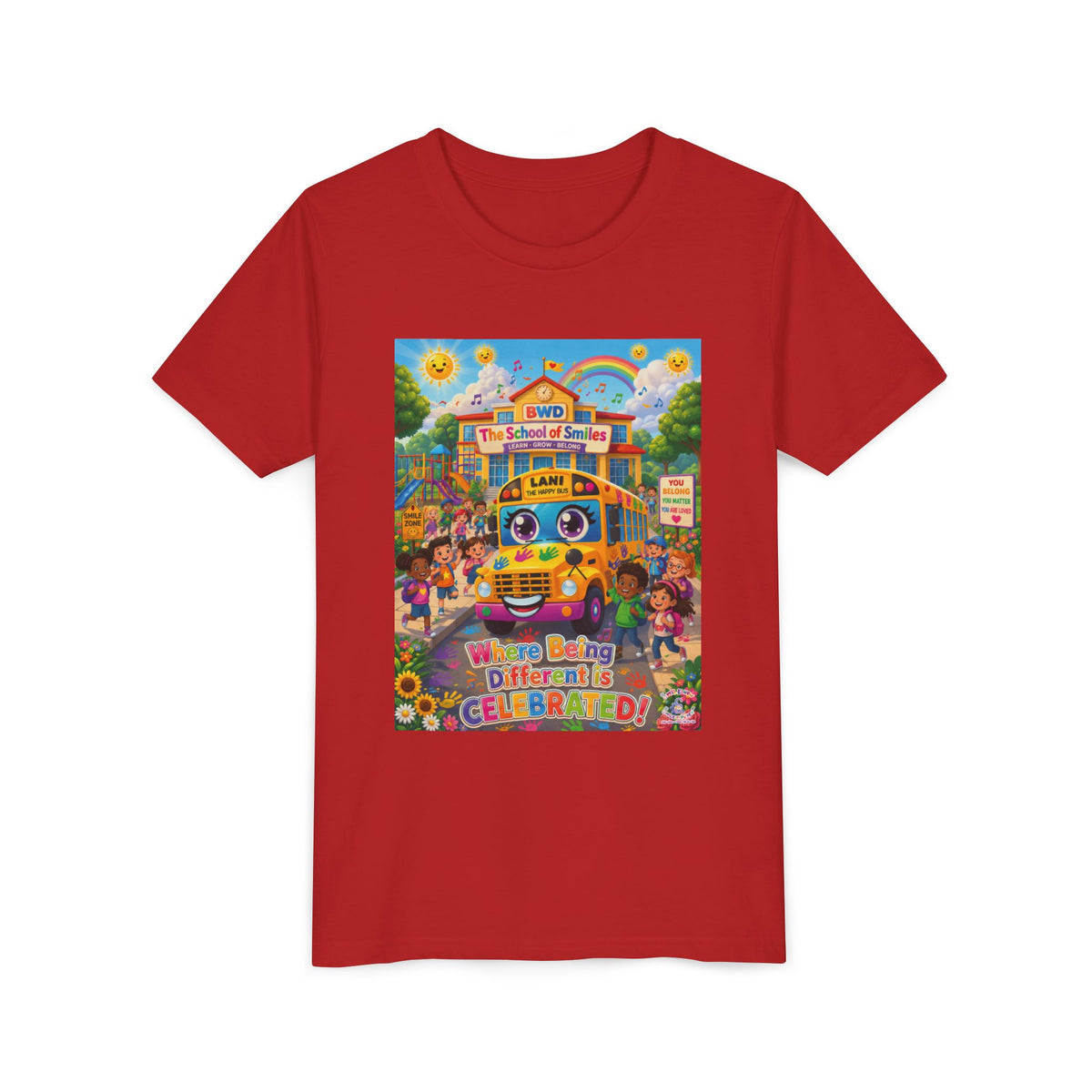 Lani™ Youth Short Sleeve Tee – "Where Being Different is CELEBRATED!" Graphic Shirt