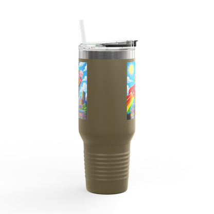 Panz™ 40oz Insulated Travel Mug – "My Autism is My Superpower" Graphic | Smile Universe Collection