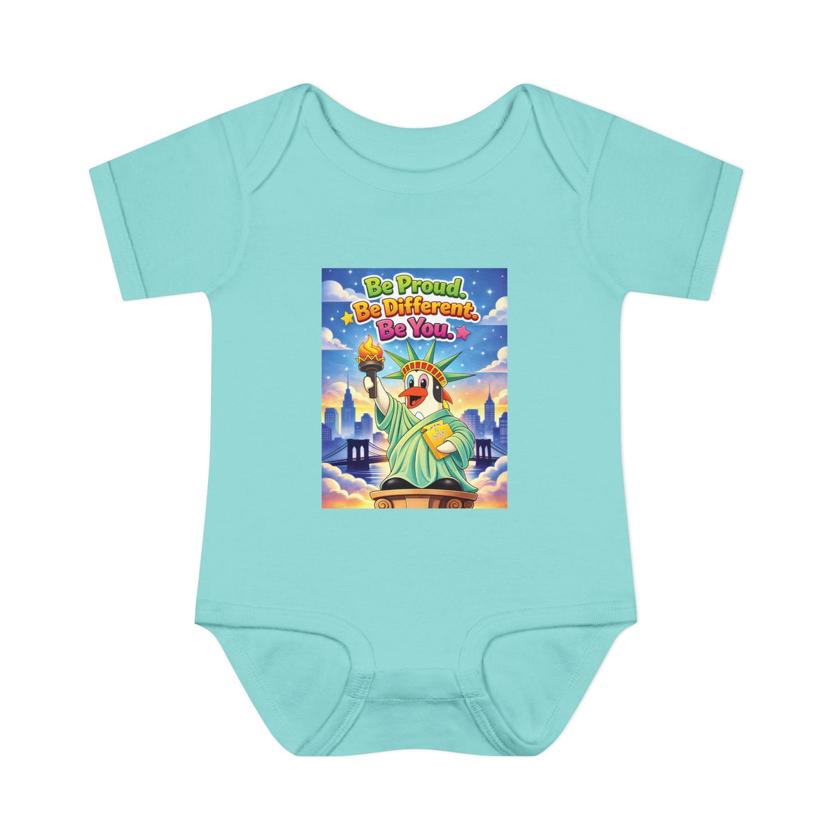 TuBz™ "Be Proud. Be Different. Be You." Infant Bodysuit - Inspirational Baby Onesie