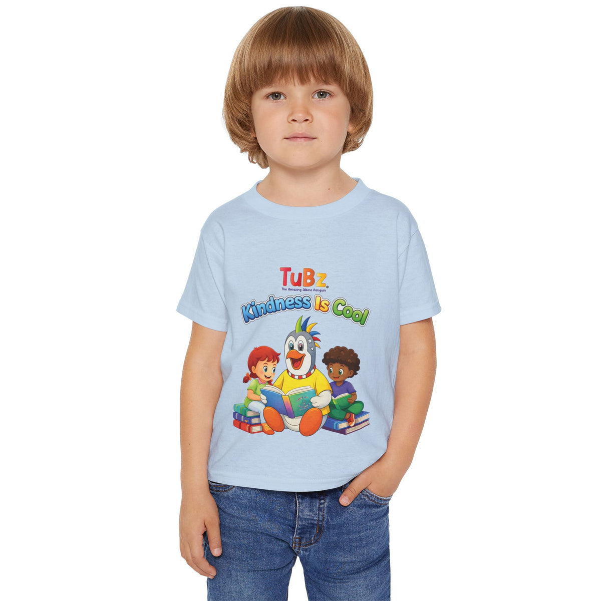 TuBz™ "Kindness Is Cool" Kids T-Shirt - Positive Message Graphic Tee | Smile Universe TuBz4Kidz