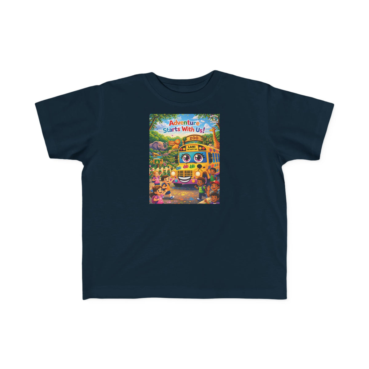 Lani™ Toddler's Fine Jersey Tee – "Adventure Starts With Us!" Graphic