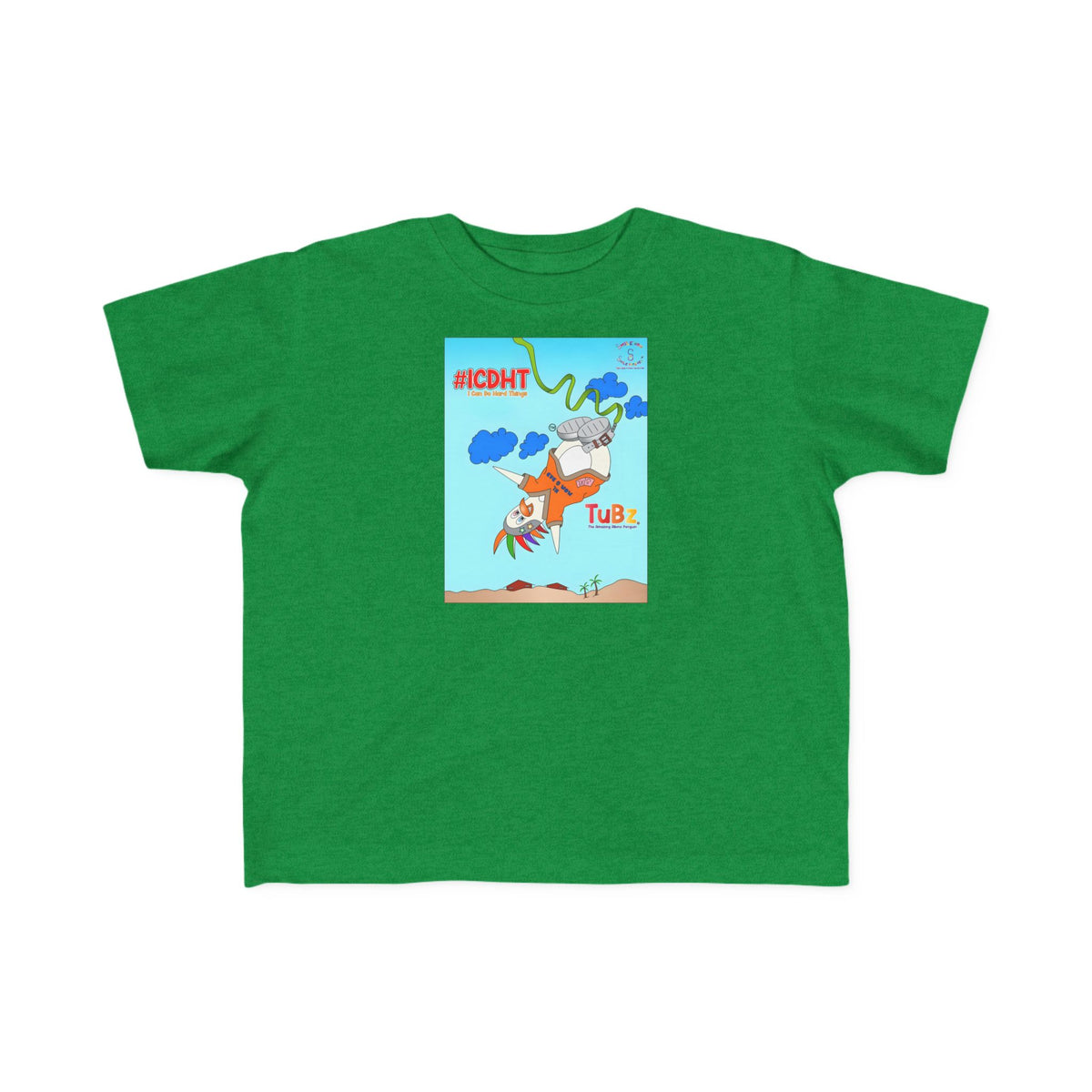 TuBz™ "I Can Do Hard Things" Toddler T-Shirt | Toddler's Fine Jersey Tee  - Positive Kids Graphic Tee