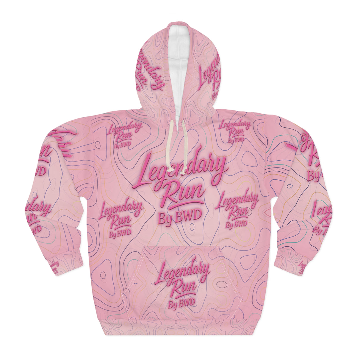 Legendary Run All-Over Print Hoodie — Pullover