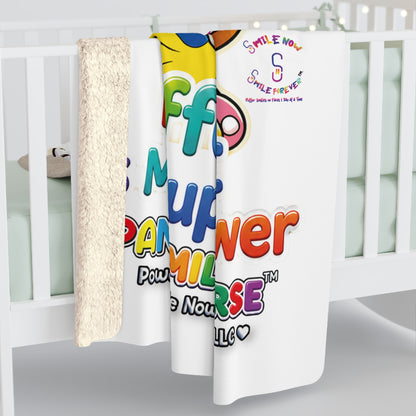 Panz™ Sherpa Fleece Blanket – "Different is My Superpower" Graphic | Smile Universe Collection