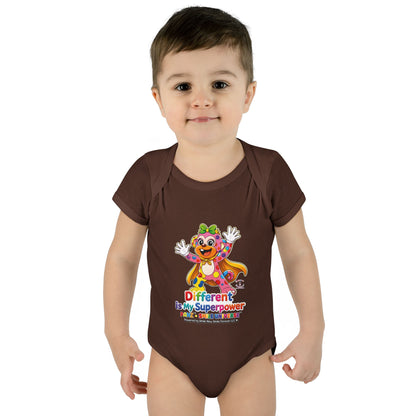 Panz™ Infant Baby Rib Bodysuit – "Different is My Superpower" Graphic | Smile Universe Collection