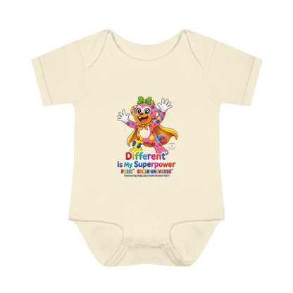 Panz™ Infant Baby Rib Bodysuit – "Different is My Superpower" Graphic | Smile Universe Collection