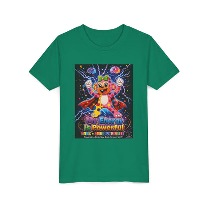 Panz™ Youth Short Sleeve Tee – "My Energy is Powerful" Graphic Tee | Smile Universe Collection