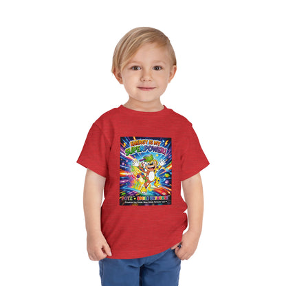 Potz™ Toddler Short Sleeve Tee – "Energy is My Superpower!" Graphic Tee | Smile Universe Collection