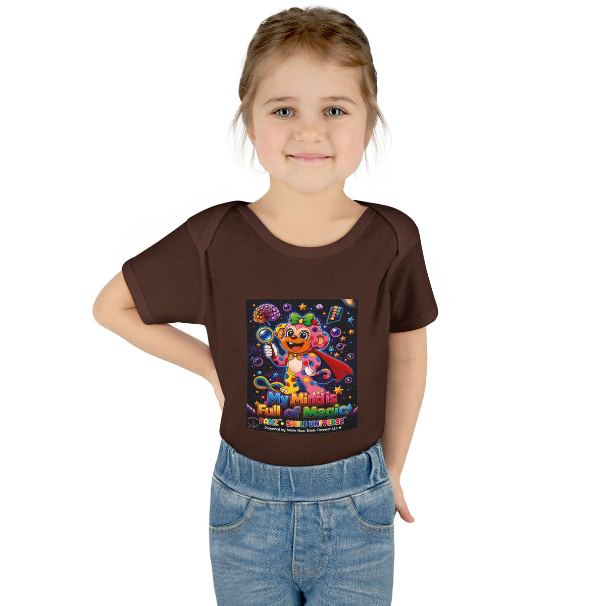 Panz™ Infant Baby Rib Bodysuit – "My Mind is Full of Magic" Graphic | Smile Universe Collection